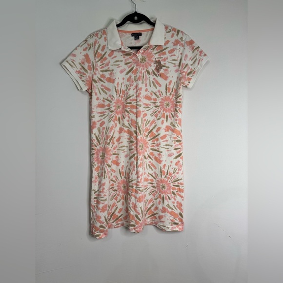 Women’s U.S Polo Tie Dye Polo Summer Vacation Travel Dress Embroidered Logo - Picture 3 of 8